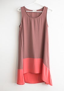 Pink & Beige Colour Block 