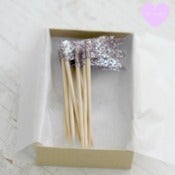 Image of Lilac Glitter Cupcake Toppers