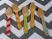 Image of Striped Wooden Spoon