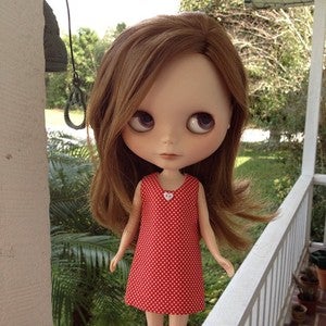 Image of Blythe: Red A line dress