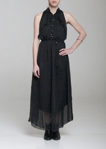Image of Romy Black Chiffon Maxi Dress