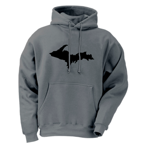 Image of Upper Peninsula Hoodie - Gunmetal Heather / Black