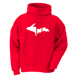 Image of Upper Peninsula Hoodie - Red / White