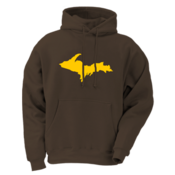 Image of Upper Peninsula Hoodie - Brown / Gold