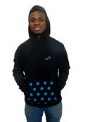 Image of Black polka pocket hoody