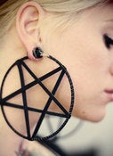 Image of Large Pentagram Earrings