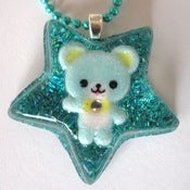 Image of Sweet Turquoise Bear Necklace - Star