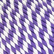 Image of Purple Striped Paper Straws