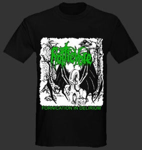 Image of Rottrevore "Fornication in Delirium" T shirt Black