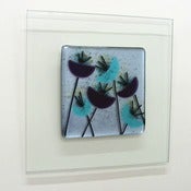 Image of Cornflower Bells Silver Wall Picture 30cm or 50cm sq