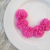 Image of Hot Pink Ruffle Necklace