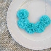 Image of Teal Ruffle Necklace