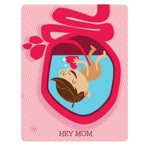 Image of Mom: Greetings from the Womb Card