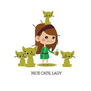 Image of Sympathy: Cat Lady Card