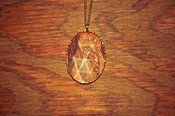 Image of OWL + MOON + PYRAMID - PHOTO GEM NECKLACE