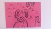 Image of hey dog! postcard