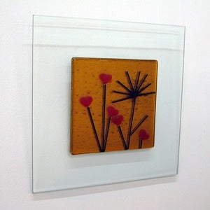 Image of Love Grows Ochre Wall Picture 30cm or 50cm