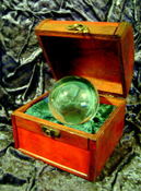 Image of Beautiful 80MM Wood Crystal Ball Storage Box 