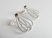 Image of Pearl Collection - Hanging Onyx Earrings