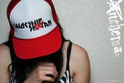 Image of Worship Skatan Trucker Hat red/white