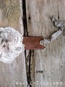 Image of Vintage Lace Flower with Silver Button Leather Cuff