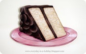 Image of JUMBO slice of cake wood diecut