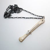 Image of Coyote Bone Cross Necklace<br/ ><br/ >