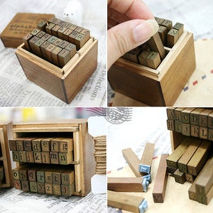 Image of Vintage Alphabet Stamp Sets