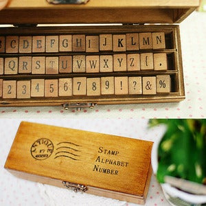 Image of Vintage Alphabet Stamp Sets