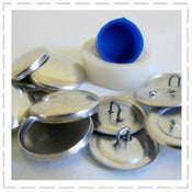 Image of Cover your buttons with these kits - Metal looped back in a range of sizes