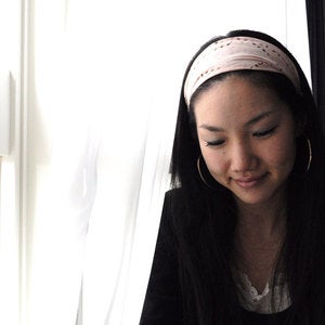 Image of Romantic Pink Dot Chiffon Headband