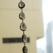 Image of Smokey quartz + sterling silver bracelet