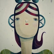 Image of The girl with eggplant - Original Painting
