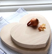 Image of Pair of Heart Chopping Boards - Beech