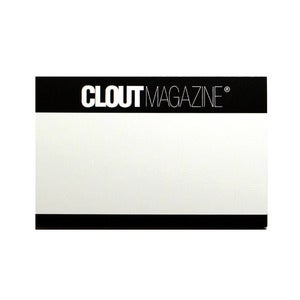 Image of CLOUT Magazine Black Border Sticker - (25 - 2.25 x 3.5")
