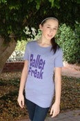 Image of Ballet Freak Block Print T-Shirt Purple