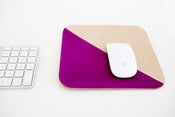 Image of Leather Mouse Pad in Neon Purple
