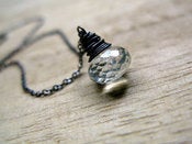 Image of Teal Quartz Necklace in Oxidized Sterling Silver