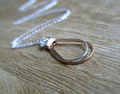 Image of Two Tone Keepsake Necklace in Sterling Silver