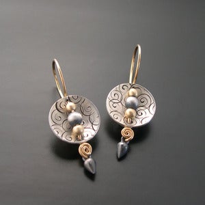 Image of Swirl Shield Earrings
