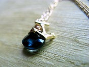 Image of London Blue Topaz & Anchor Charm Necklace