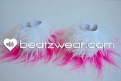 Image of Fluffy two tone wrist cuffs 