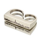 DOUBLE FINGER NYC SKYLINE CUT-OUT RING 