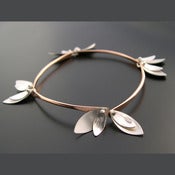 Image of Bamboo Bracelet - Skinny Leaves - Rose Gold Filled