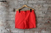 Image of Red Tailored Contrast Shorts