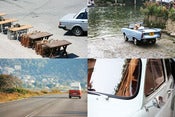 Image of driving away : set of 4 postcards