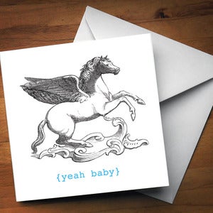 Image of Yeah Baby Greetings Card
