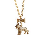 Image of Dog & Bow Pendant Necklace