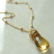 Image of tidal necklace with citrine