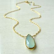 Image of rialta necklace with aqua chalcedony